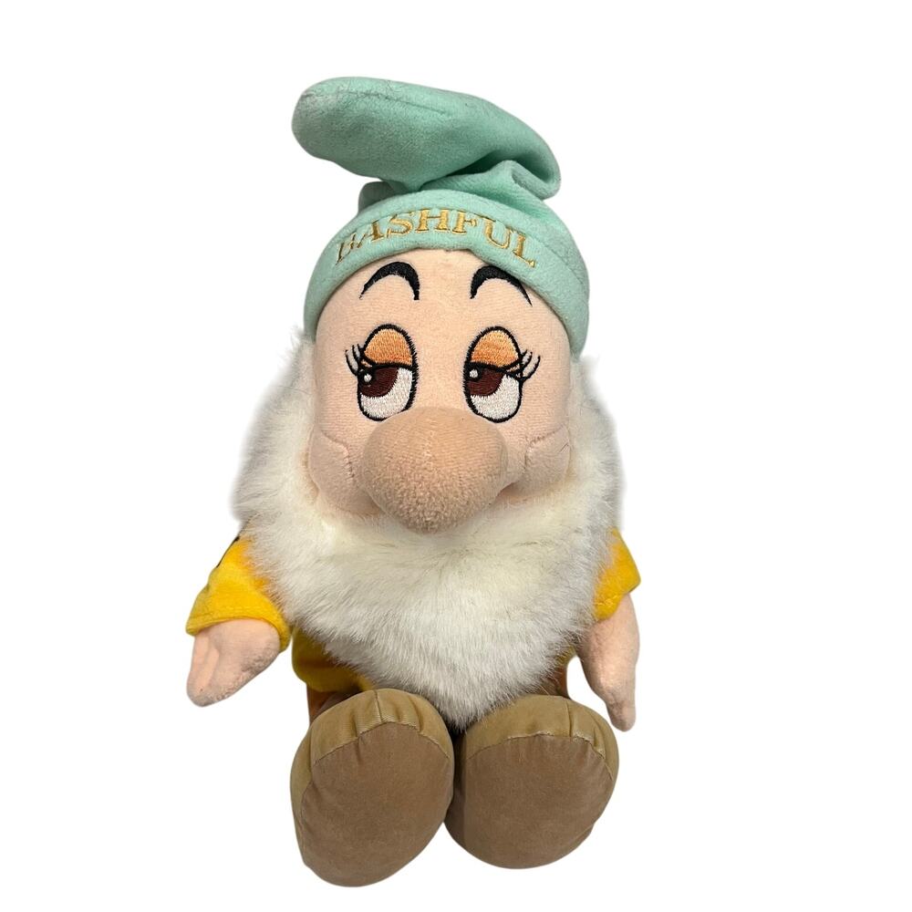 Vintage Disney Store Bashful Snow White & The Seven Dwarfs 12" Plush Doll